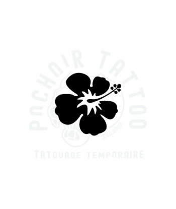 pochoir adhesif fleur hibiscus-pochoir tattoo
