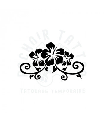 pochoir adhesif bas du dos fleur hibiscus-pochoir tattoo