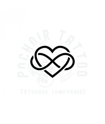 pochoir adhesif symbole infi avec coeur-pochoir tattoo