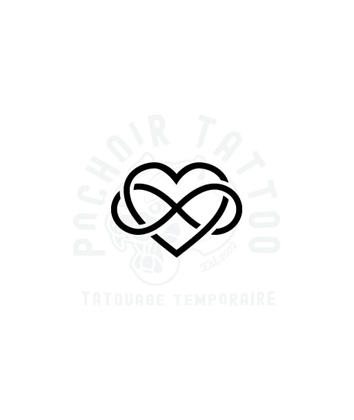 pochoir adhesif symbole infi avec coeur-pochoir tattoo