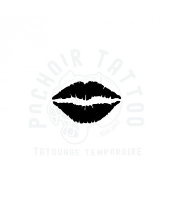 pochoir adhesif kiss, bisous-pochoir tattoo