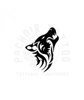 pochoir adhesif tete de loup-pochoir tattoo