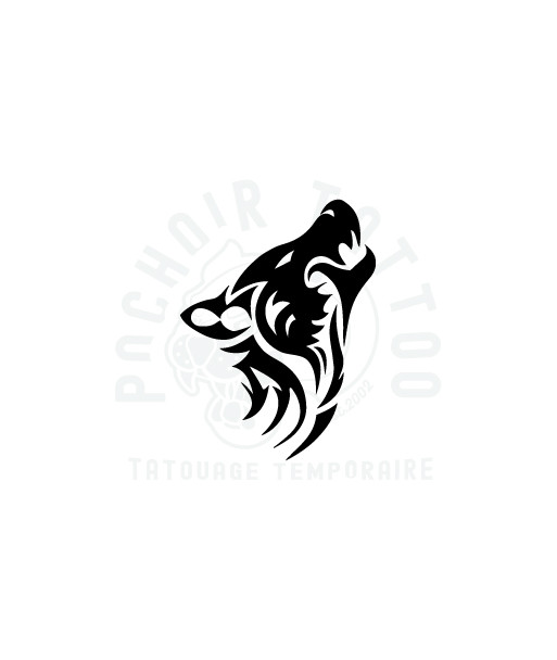 pochoir adhesif tete de loup-pochoir tattoo
