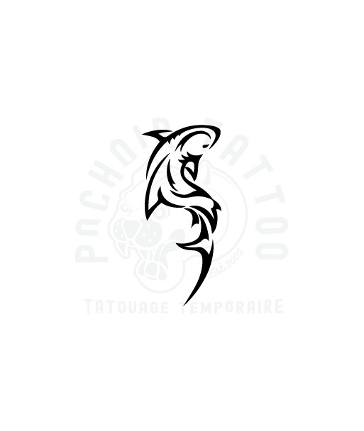 pochoir adhesif requin tribal-pochoir tattoo