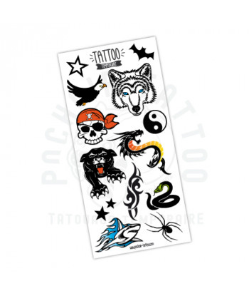 planche de tattoo a transférer avec de l'eau, facile a appliquer