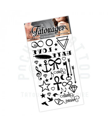 planche de tattoo a transférer avec de l'eau, facile a appliquer