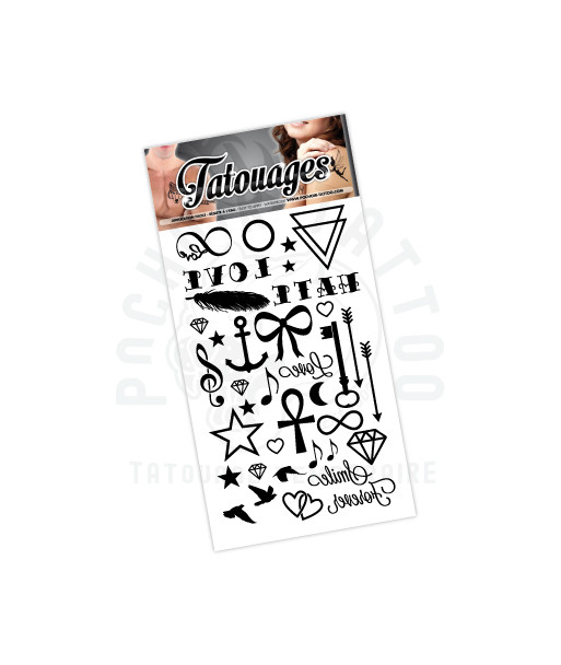 planche de tattoo a transférer avec de l'eau, facile a appliquer