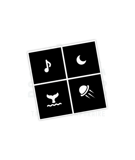 planche de pochoir pour tatouage éphémère - pochoir tattoo