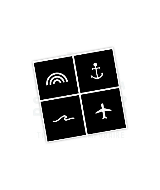 planche de pochoir pour tatouage éphémère - pochoir tattoo