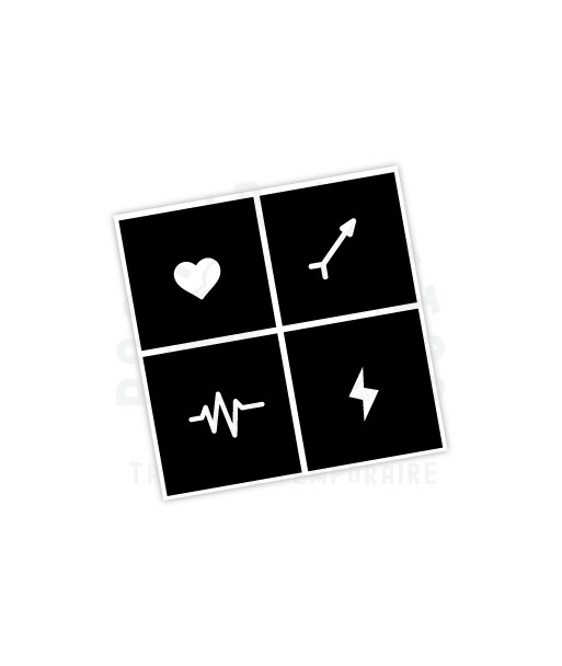 planche de pochoir pour tatouage éphémère - pochoir tattoo