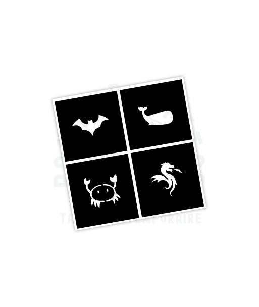 planche de pochoir pour tatouage éphémère - pochoir tattoo