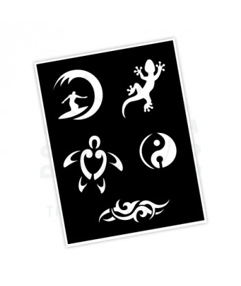 planche de pochoir pour tatouage éphémère - pochoir tattoo
