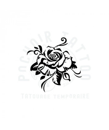 pochoir adhesif grande rose-pochoir tattoo