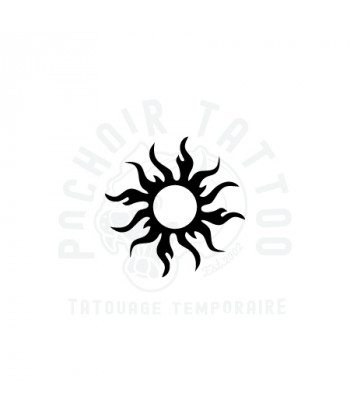 pochoir adhesif soleil tribal-pochoir tattoo