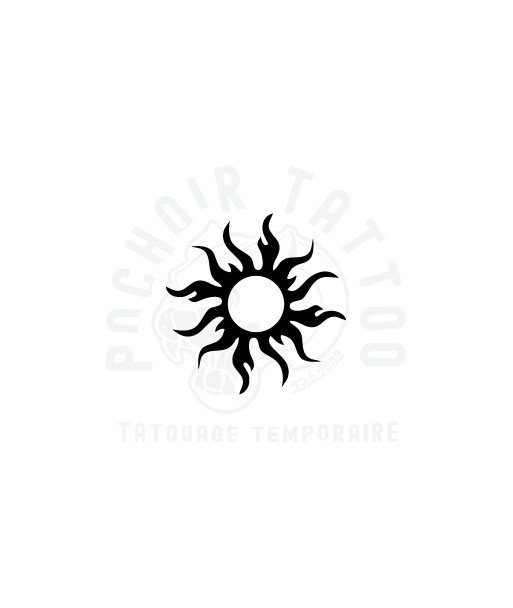 pochoir adhesif soleil tribal-pochoir tattoo