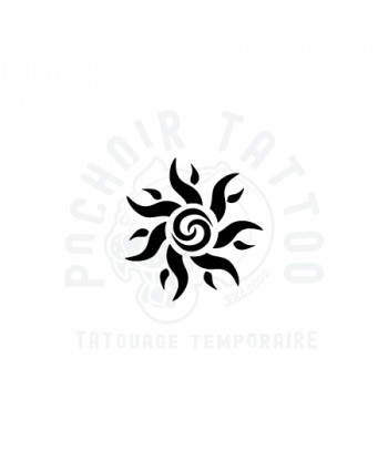 pochoir adhesif soleil tribal-pochoir tattoo
