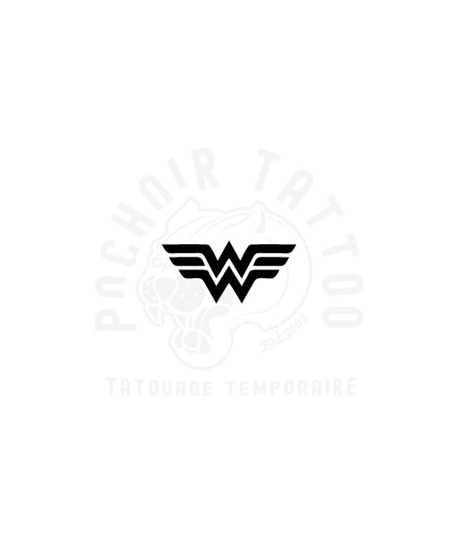pochoir adhesif logo wonder women-pochoir tattoo