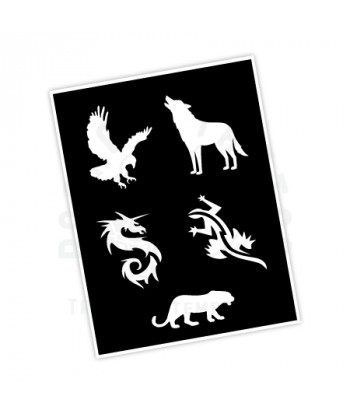 Pochette de pochoir pour tattoo temporaire