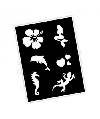 planche de pochoir pour tatouage éphémère - pochoir tattoo