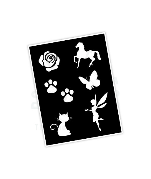 planche de pochoir pour tatouage éphémère - pochoir tattoo