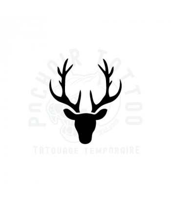 pochoir tete de cerf