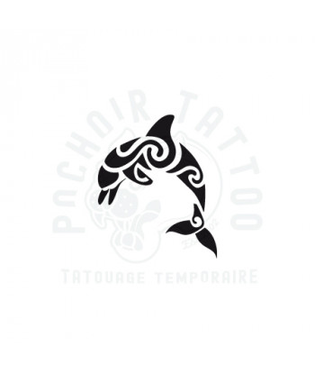 Pochoir dauphin maori